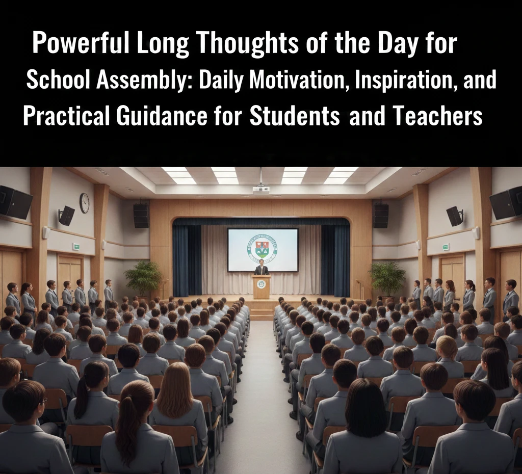 Powerful Long Thoughts of the Day for School Assembly