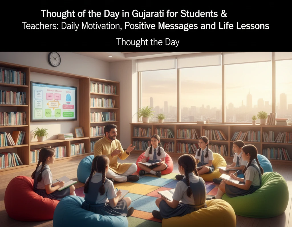 Thought of the Day in Gujarati for Students & Teachers: Daily Motivation, Positive Messages, and Life Lessons