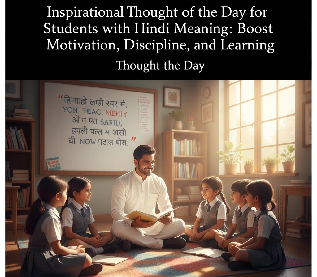 Inspirational Thought of the Day for Students with Hindi Meaning: Boost Motivation, Discipline, and Learning