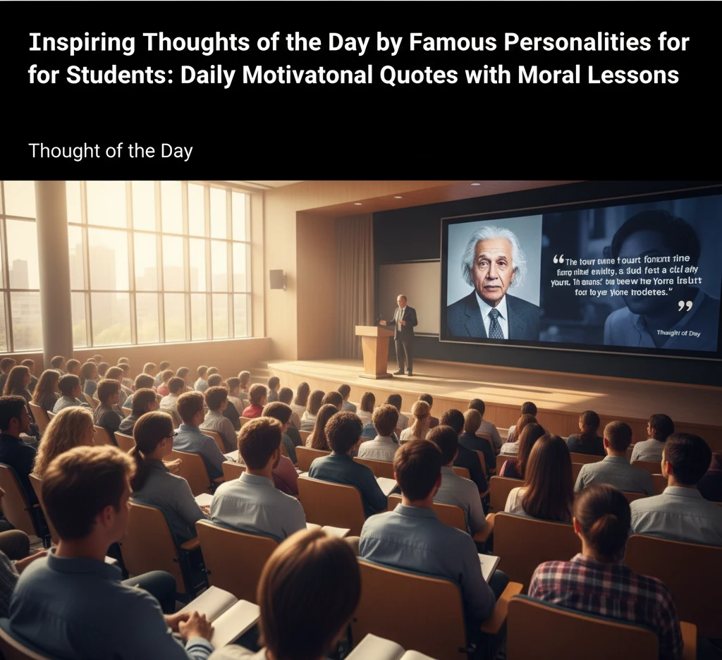 Inspiring Thoughts of the Day by Famous Personalities for Students